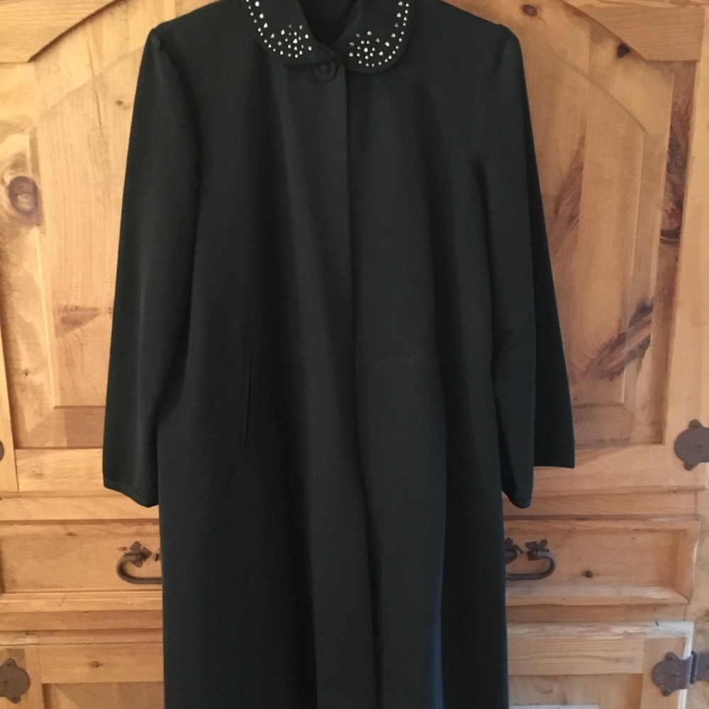 Black vintage swing coat